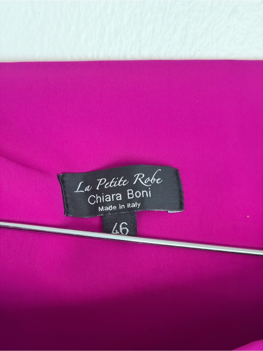 Chiara Boni La Petite Robe Kate Dress Boat Neck Midi Fuchsia Purple IT 46 US 10 - Picture 5 of 11